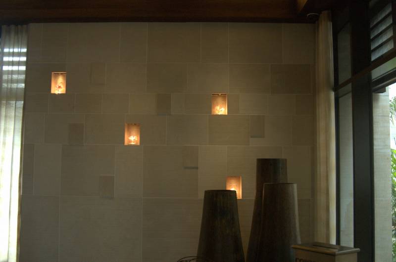 Lighted Niches In Stoneply Natural Stone Cladding And Wall