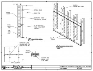 Adhesive Attachment Over Gypsum