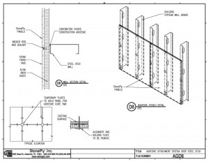 Adhesive Attachment Over Steel Stud