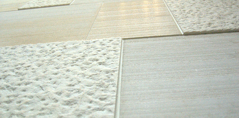 Stone panels with various depths and textures